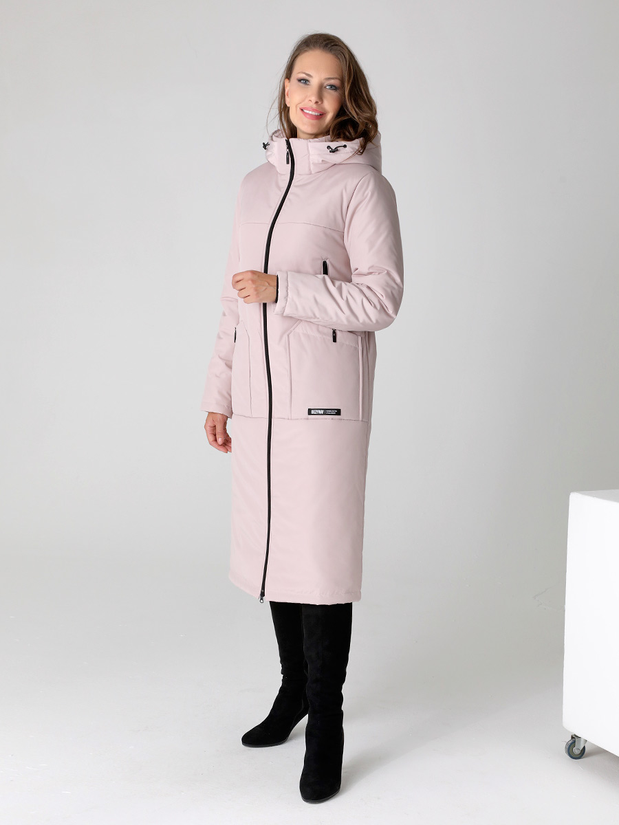 Пальто зимнее (23411 (серо-розовый))